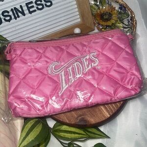 Norfolk Tides Cancer Awareness Canvas Wallet Purse Bag NEW PINK BREAST CANCER
